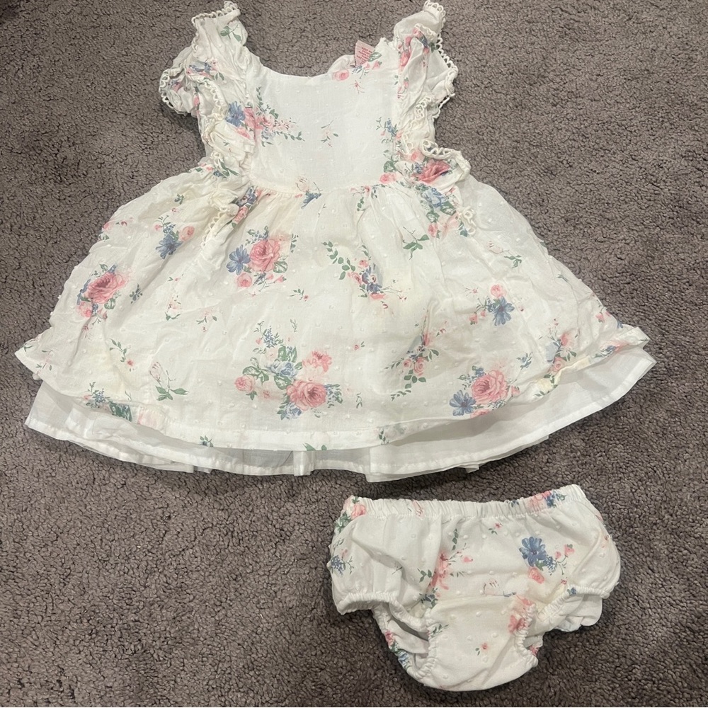 Baby girl outfit dress shorts top panties